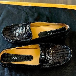 Vaneli Loafers Womans 7‎ Black  Moccasins Rubber Soles